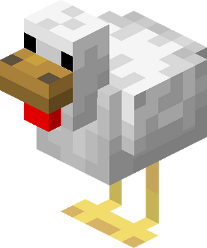 This is a chicken from minecraft
